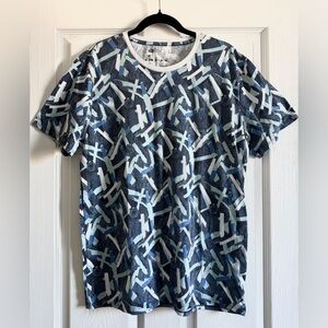 The Rail Man’s Abstract Blue and White Tee